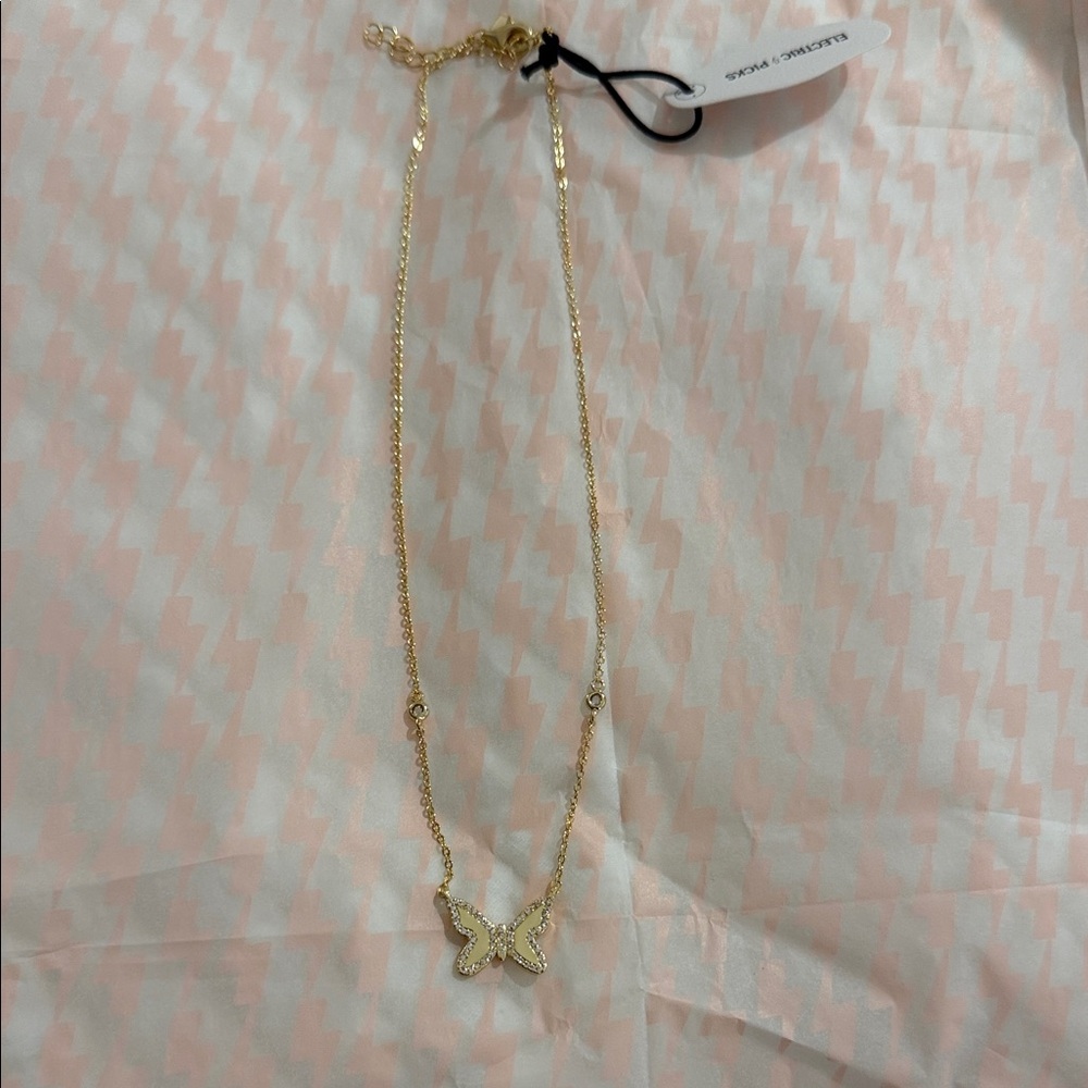 Delicate Gold Butterfly Necklace